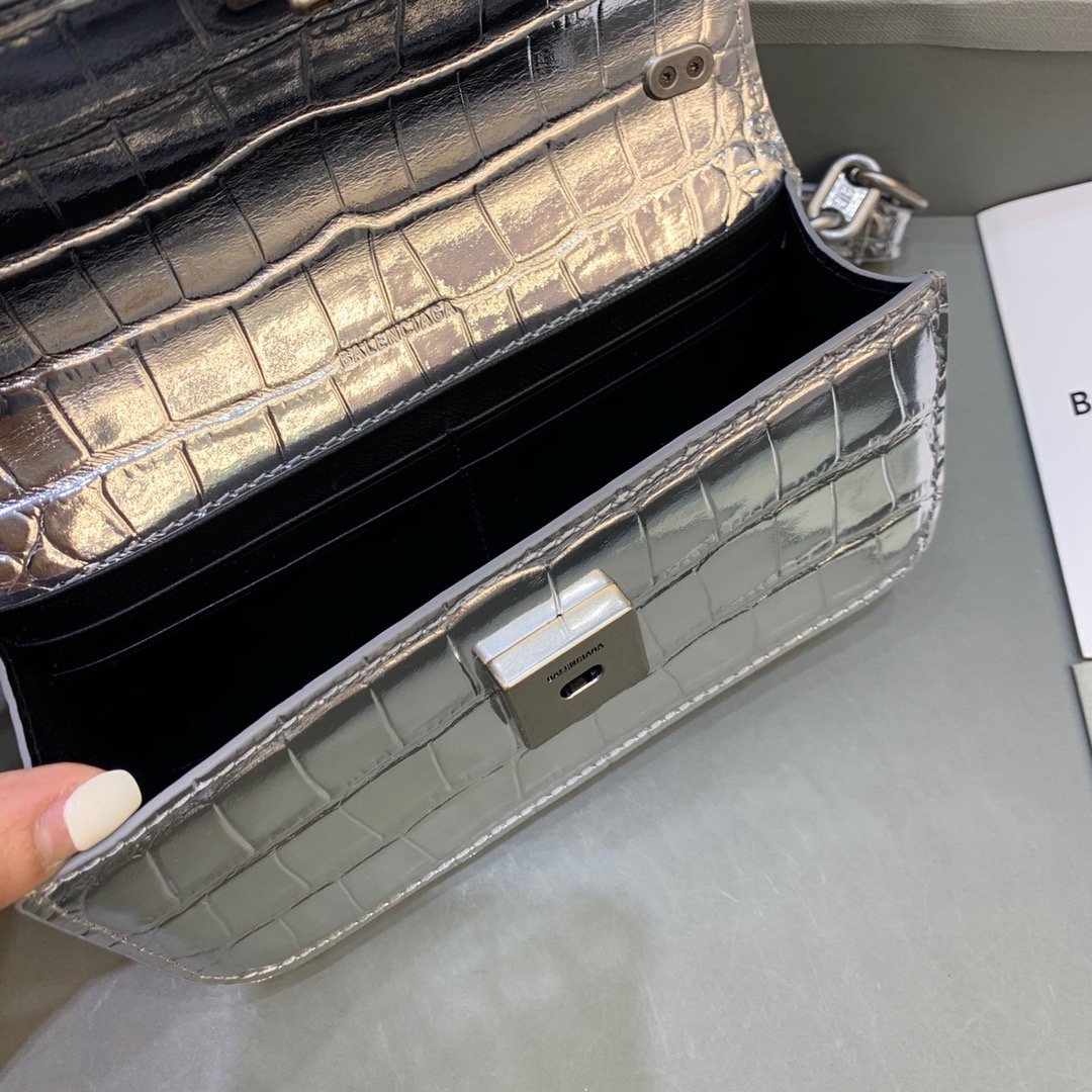 Top Quality Gossip Small On Chain Shoulder Bag Sliver, For Women,  Bags 7.4in/19cm