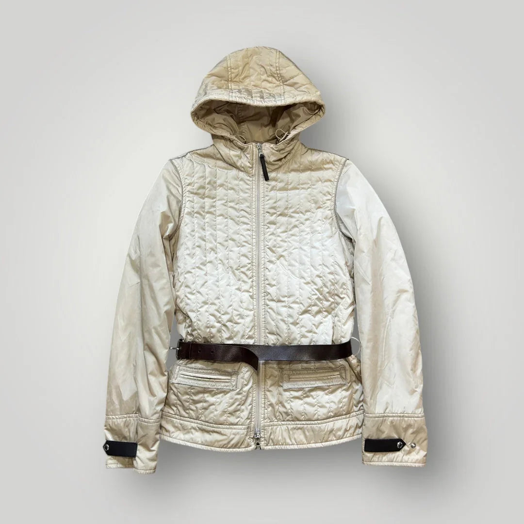 Prada Sport 2000's Womens Quilted Belt Jacket XS