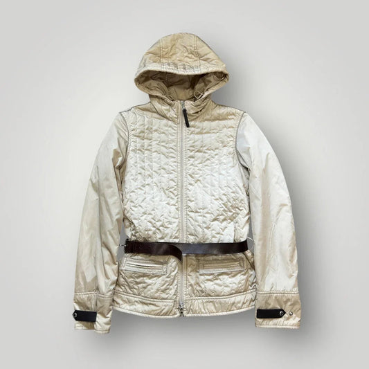 Prada Sport 2000's Womens Quilted Belt Jacket XS
