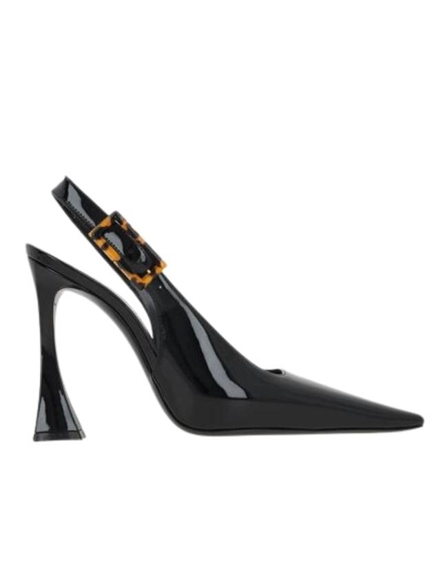 Luxury Saint Laurent Trending 2025 Dune Patent Leather Slingback Heels Black