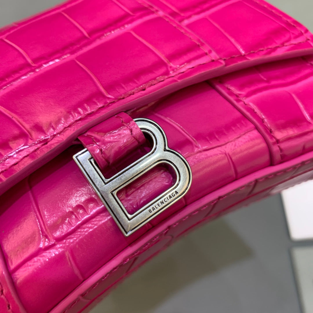 Top Quality Hourglass Mini Handbag With Chain In Dark Pink, For Women,  Bags 4.7in/12cm