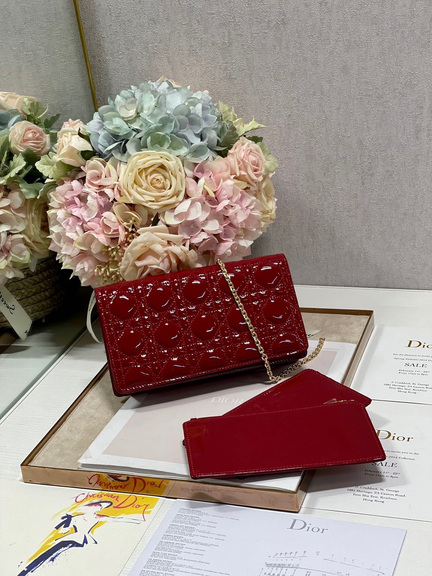 Top Quality Lady Pouch Red, For Women, Womens Handbags 8.5in/21.5cm CD S0204OVRB_M323