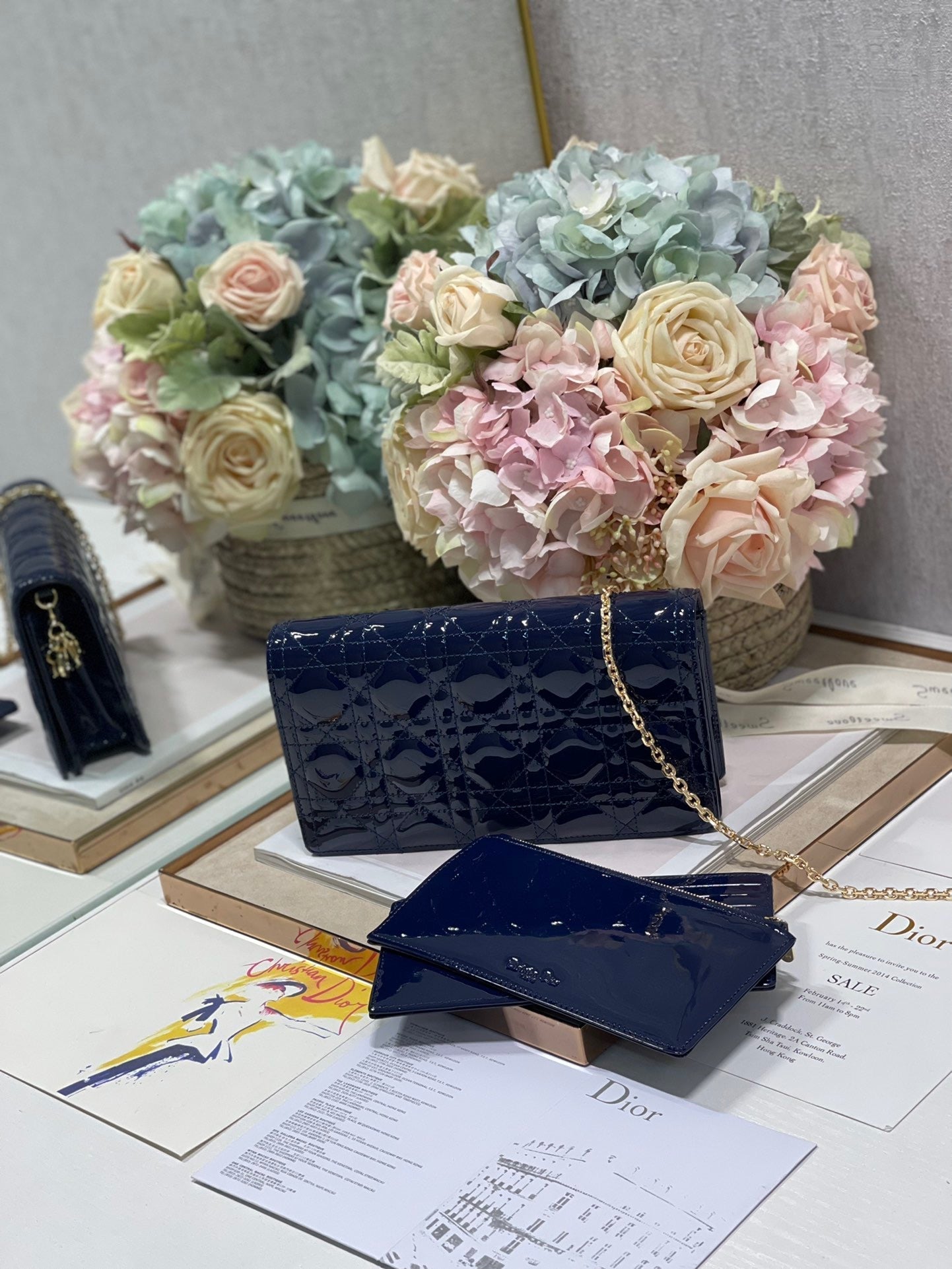 Top Quality Lady Pouch Navy, For Women, Womens Handbags 8.5in/21.5cm CD