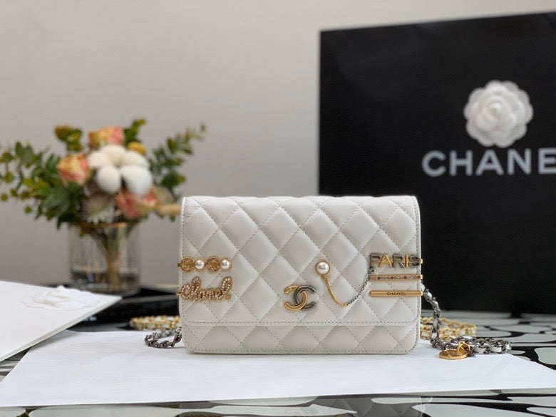 CHLFlap Bag White For Women 7in/19cm