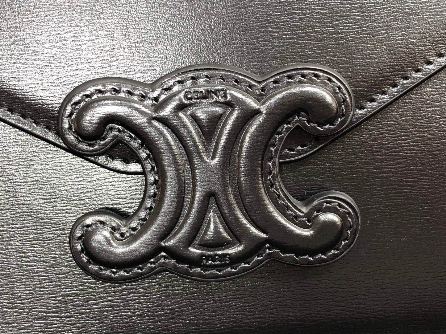 Top Quality Wallet On Chain Triomphe Black For Women 7in/19cm  10J733DPV.38NO