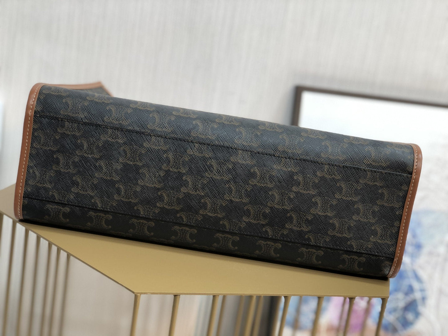 Top Quality Mini Horizontal Cabas In Triomphe Canvas Tan For Women 14in/35cm 199742BZJ.04LU