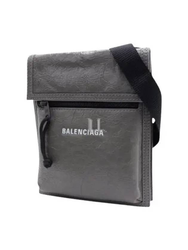Luxury Balenciaga Trending 2025 Explorer Leather Cross Bag Grey