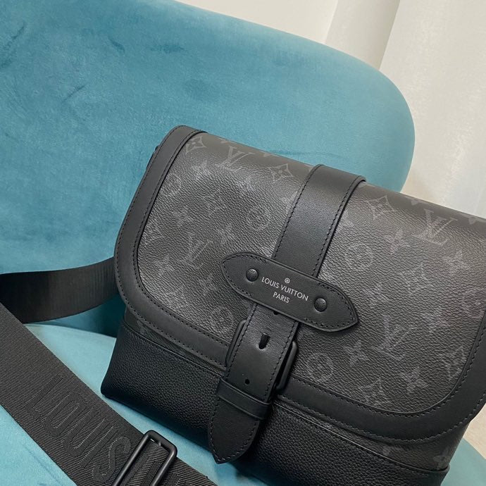 Top Quality Saumur Messenger Monogram Eclipse Canvas For Men, Bags, Shoulder And Crossbody Bags 11.8in/30cm Top Quality M45911