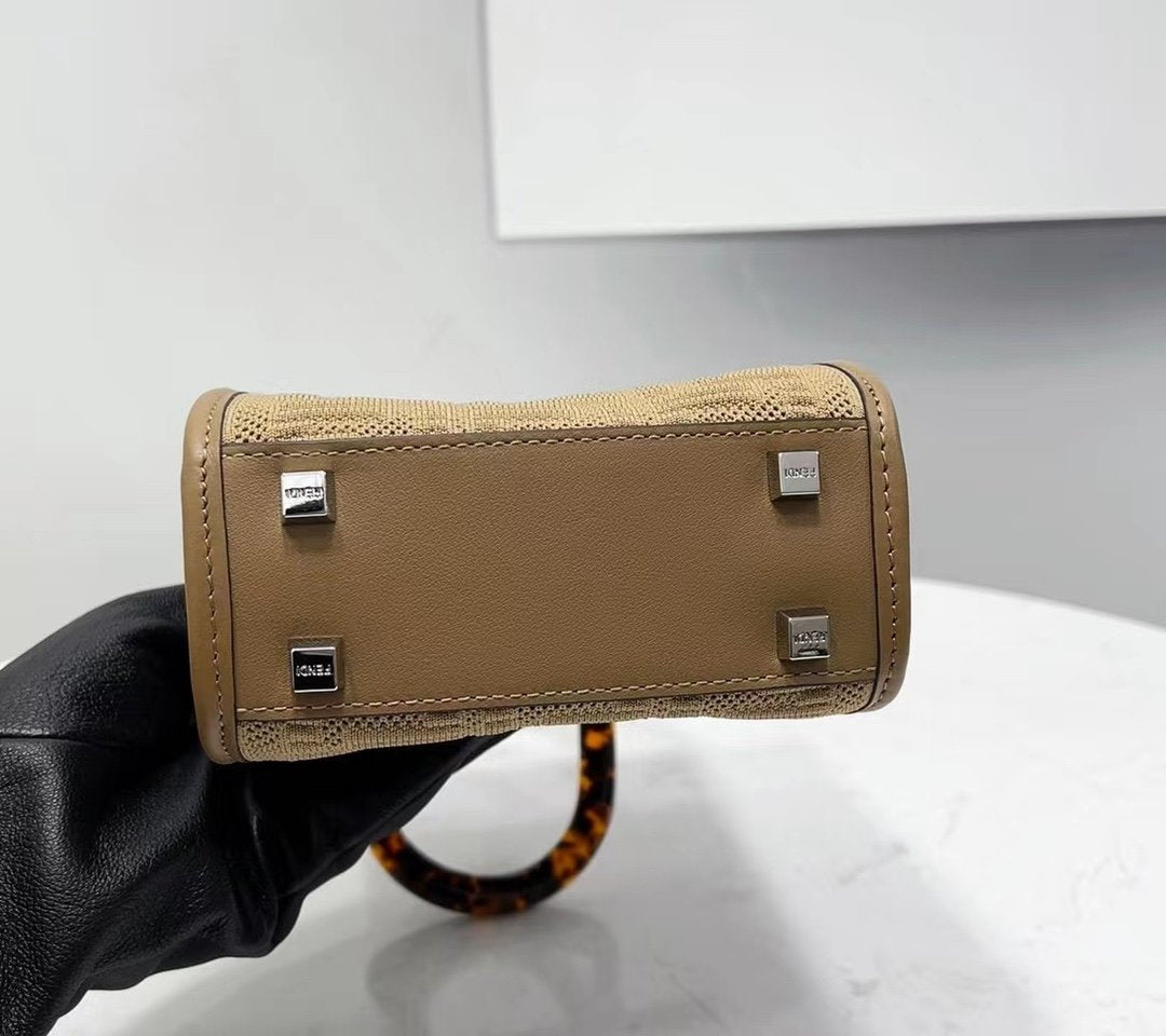 Top QualityTop Quality Mini Sunshine Shopper Beige For Women, Women’s Handbags, Shoulder And CrossBody Bags 7.1in/18cm FF 8BS051