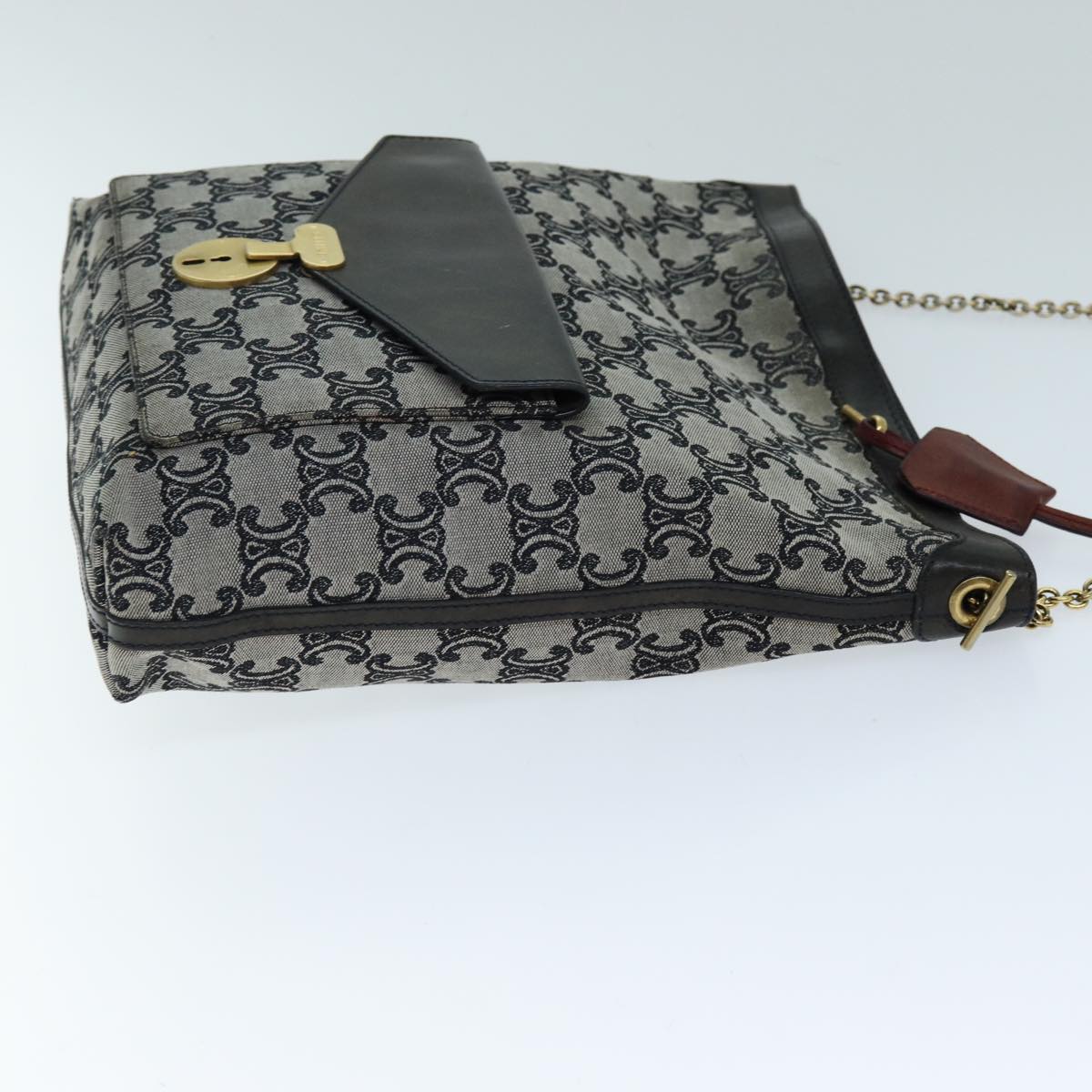 Luxury CELINE Triomphe Canvas Shoulder Bag Gray  73617