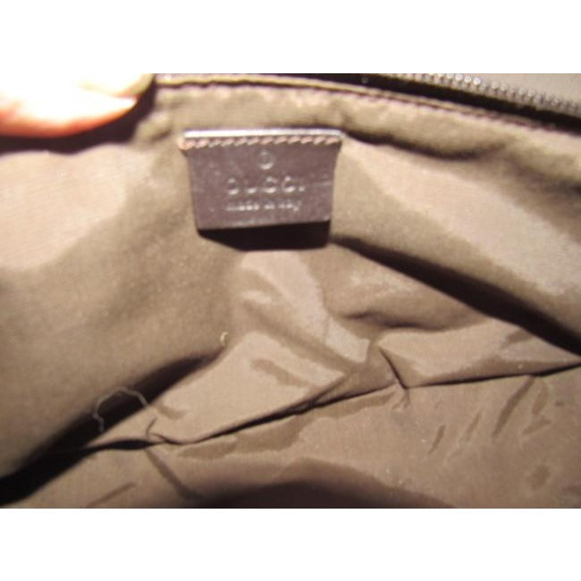 Gucci Pouchette Purses Burnt Orange And Brown Canvas Leather Hobo Bag