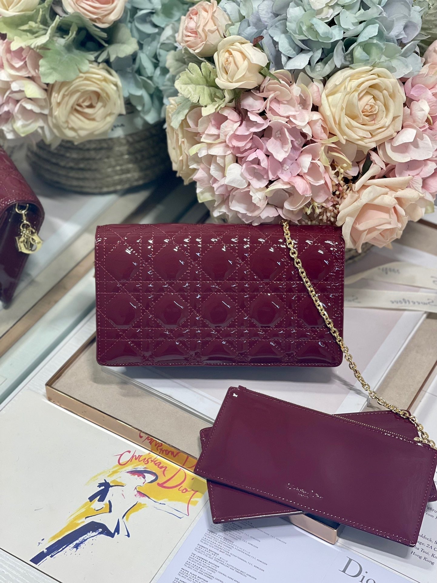 Top Quality Lady Pouch Maroon, For Women, Womens Handbags 8.5in/21.5cm CD