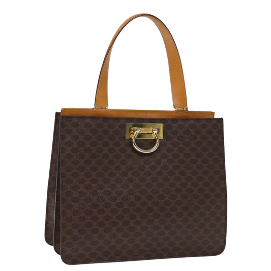 Luxury CELINE Macadam Canvas Hand Bag PVC Brown  73852