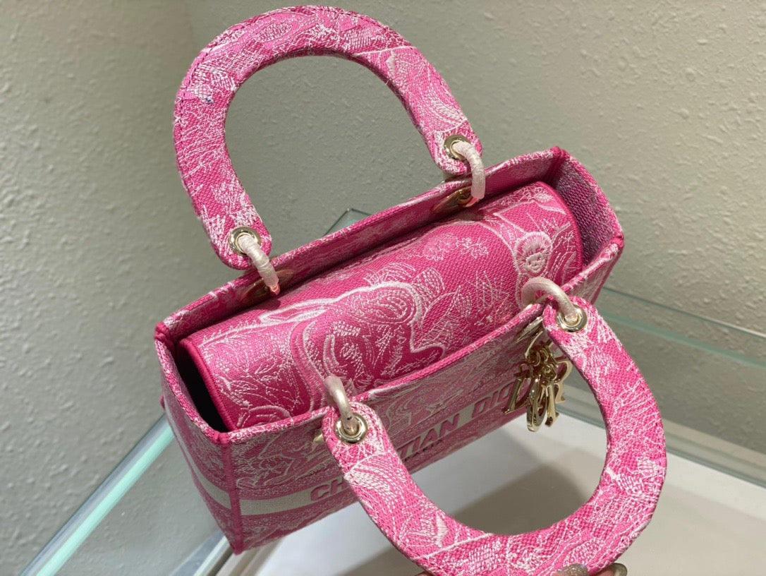 Top Quality MeTop Qualityum Lady D-Lite Bag Pink, For Women, Womens Handbags 24cm/9.5in CD M0565OROC_M956