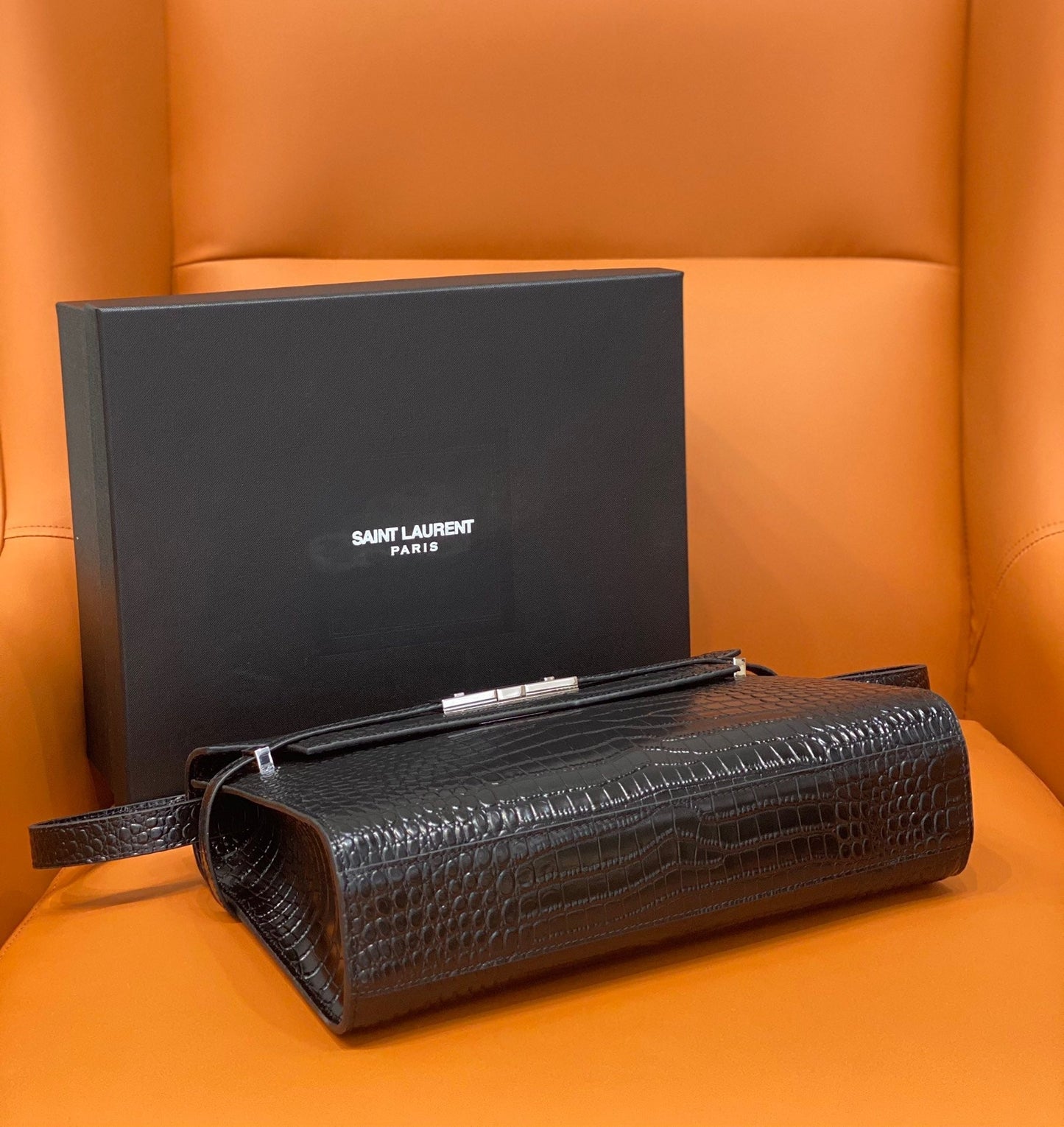 YSSL Manhattan Small Shoulder Bag Black For Women 11in/29cm YSL 579271DND0J1000