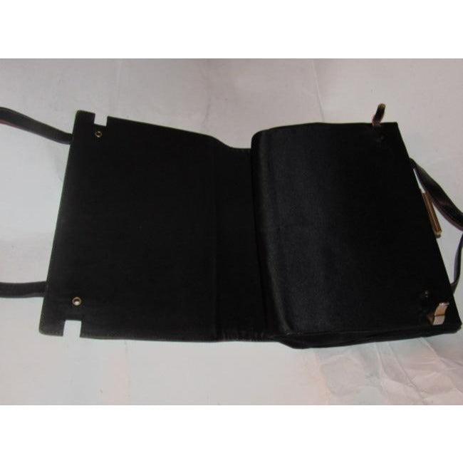 Gucci   Black Leather And Satin Shoulder Bag