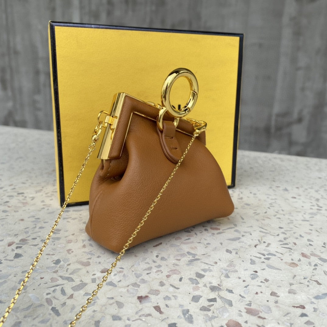 Top QualityTop Quality Nano Top QualityTop Qualityrst Charm Brown Bag For Woman 10cm/4in