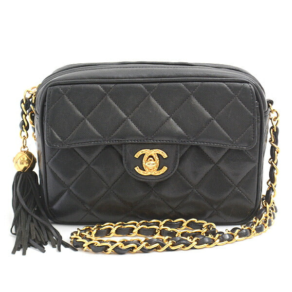 Chanel Lambskin Matelassé Fringe Chain Shoulder Bag