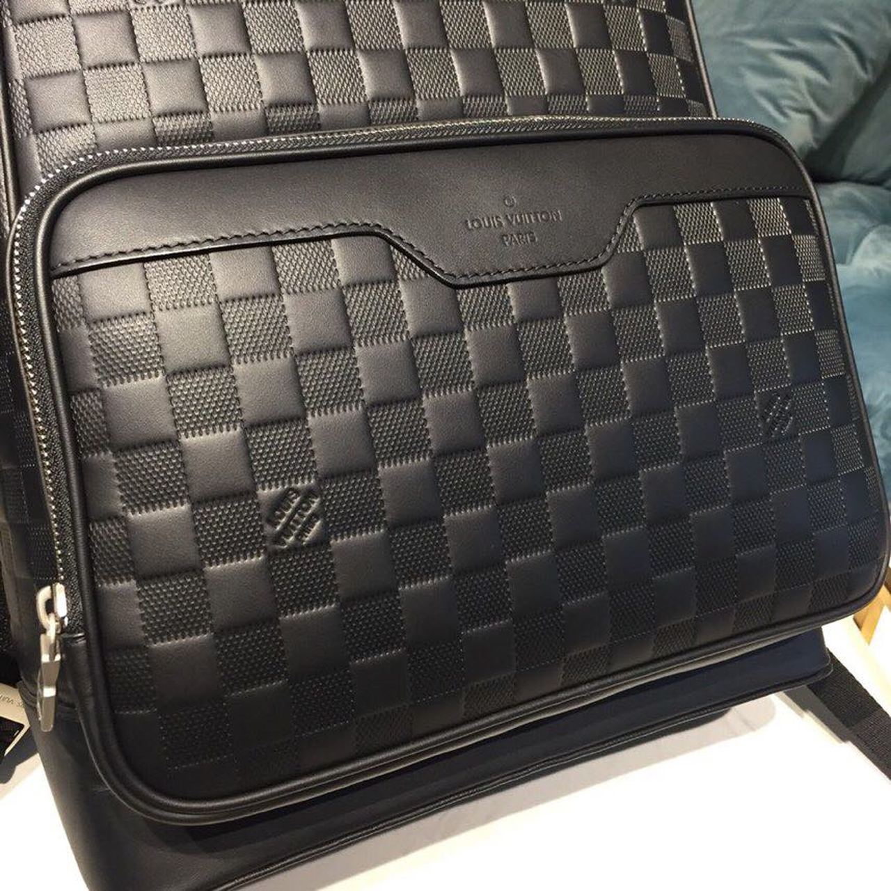 Top Quality Campus Backpack Damier Infini Onyx SiTop Qualityer For Men, Bags 39cm Top Quality N40306