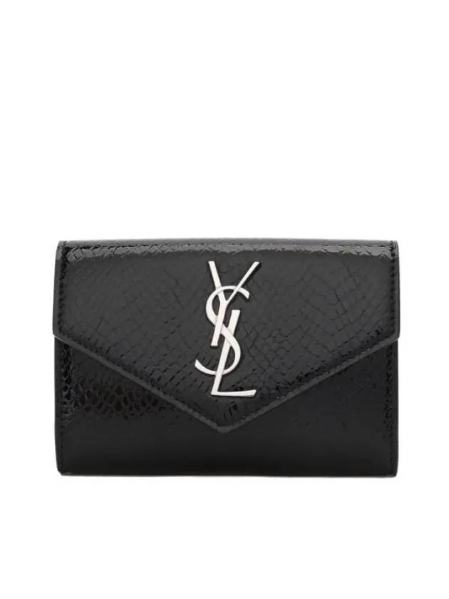 Luxury Saint Laurent Trending 2025 Cassandre Envelope Half Wallet Black