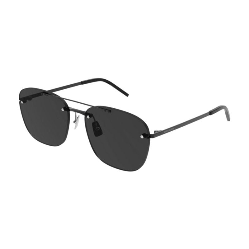 Saint Laurent Sunglasses Aviator Rimless, Black Frame and Black Lens SL309RIMLESS001