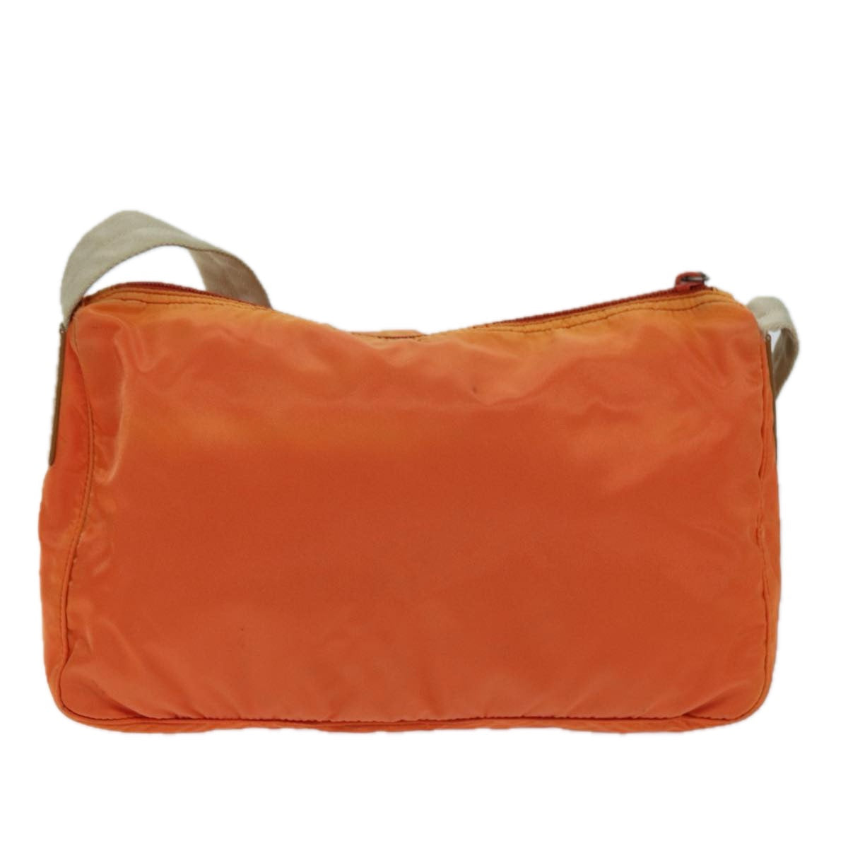 PRADA Shoulder Bag Nylon Orange Auth 74735