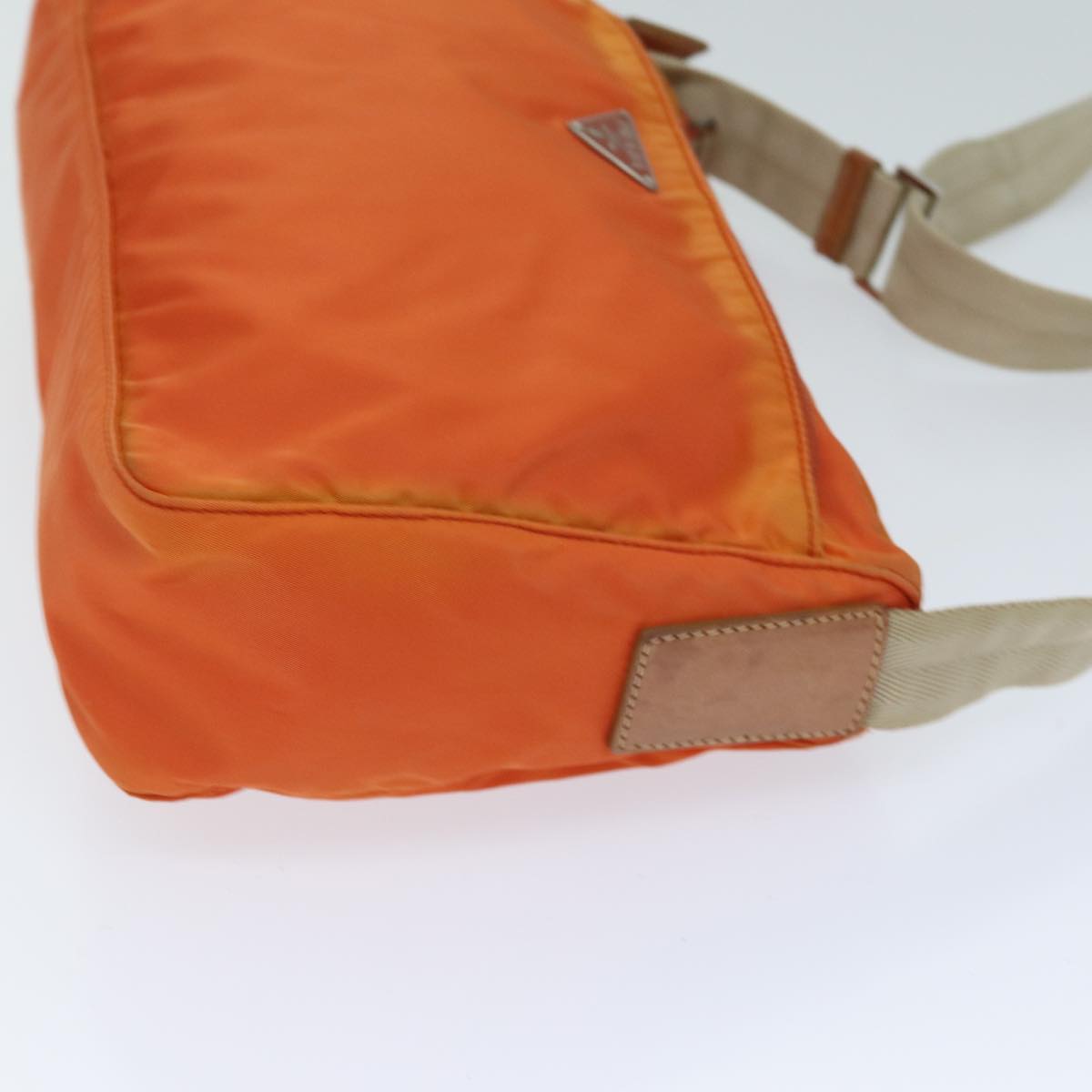 PRADA Shoulder Bag Nylon Orange Auth 74735