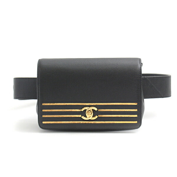 Chanel Coco Mark Caviar Waist Bag
