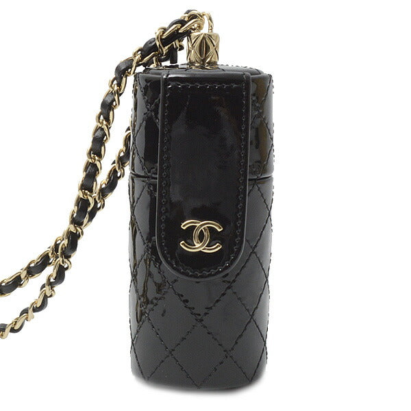 Chanel Patent Leather Chain Shoulder Lip Case Shoulder Bag AP1572