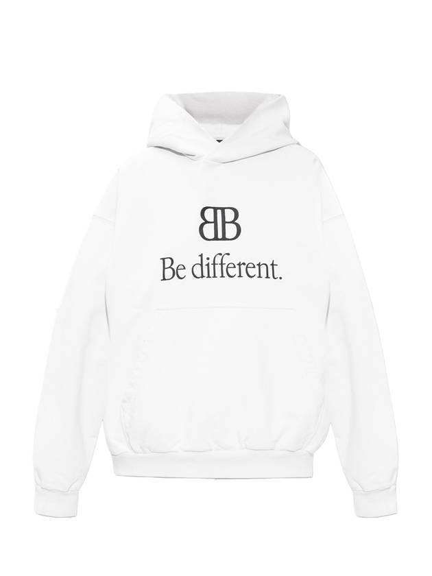 Luxury Balenciaga Trending 2025 BB Logo Print Hoodie Cream