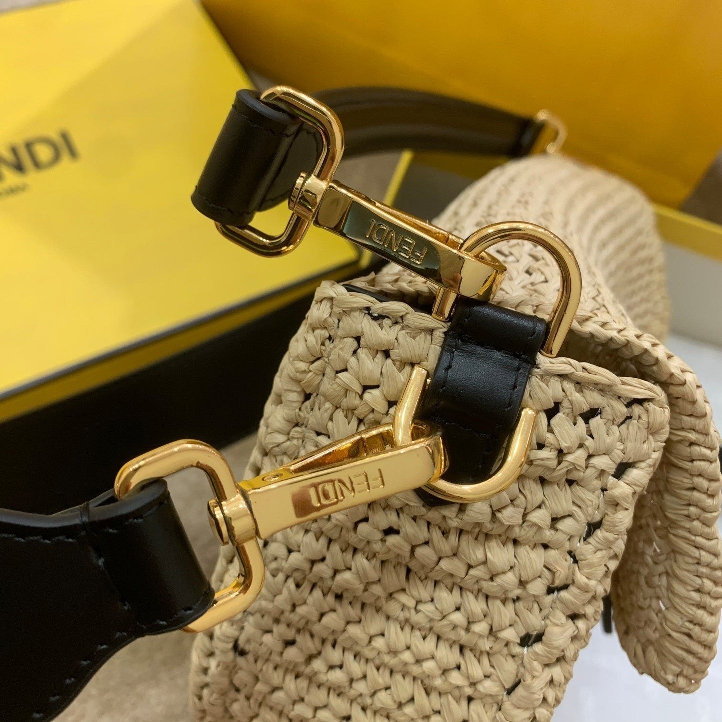 Top QualityTop Quality Baguette Woven Straw Black For Women, Women’s Handbags, Shoulder And Crossbody Bags 10in/26cm FF