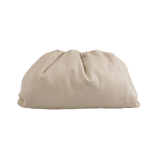 Bottega Veneta Pouch Calfskin Leather White Ecru Large
