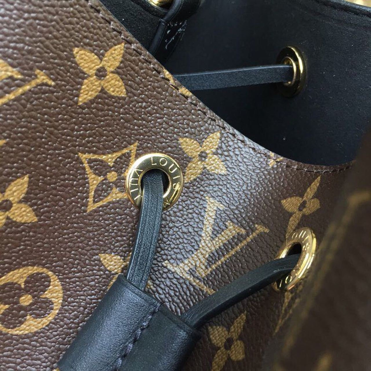 Top Quality NeoNoe MM Bucket Bag Monogram Canvas Black For Women, Womens Handbags, Shoulder And Crossbody Bags 10.2in/26cm Top Quality M44020