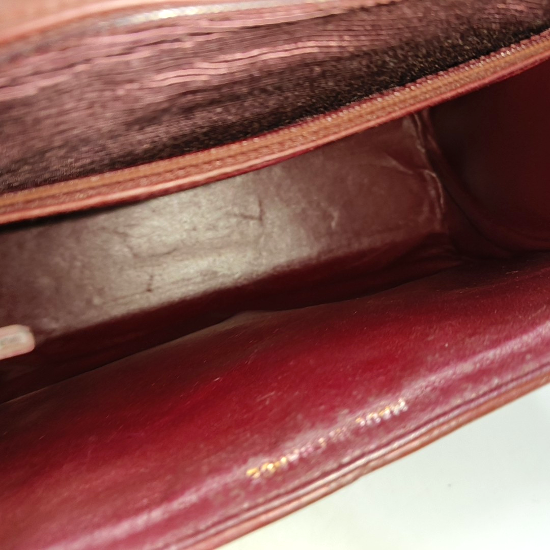 Chanel   Quilted Flap Crossbody Messenger Bag Deep Burgundy Brown