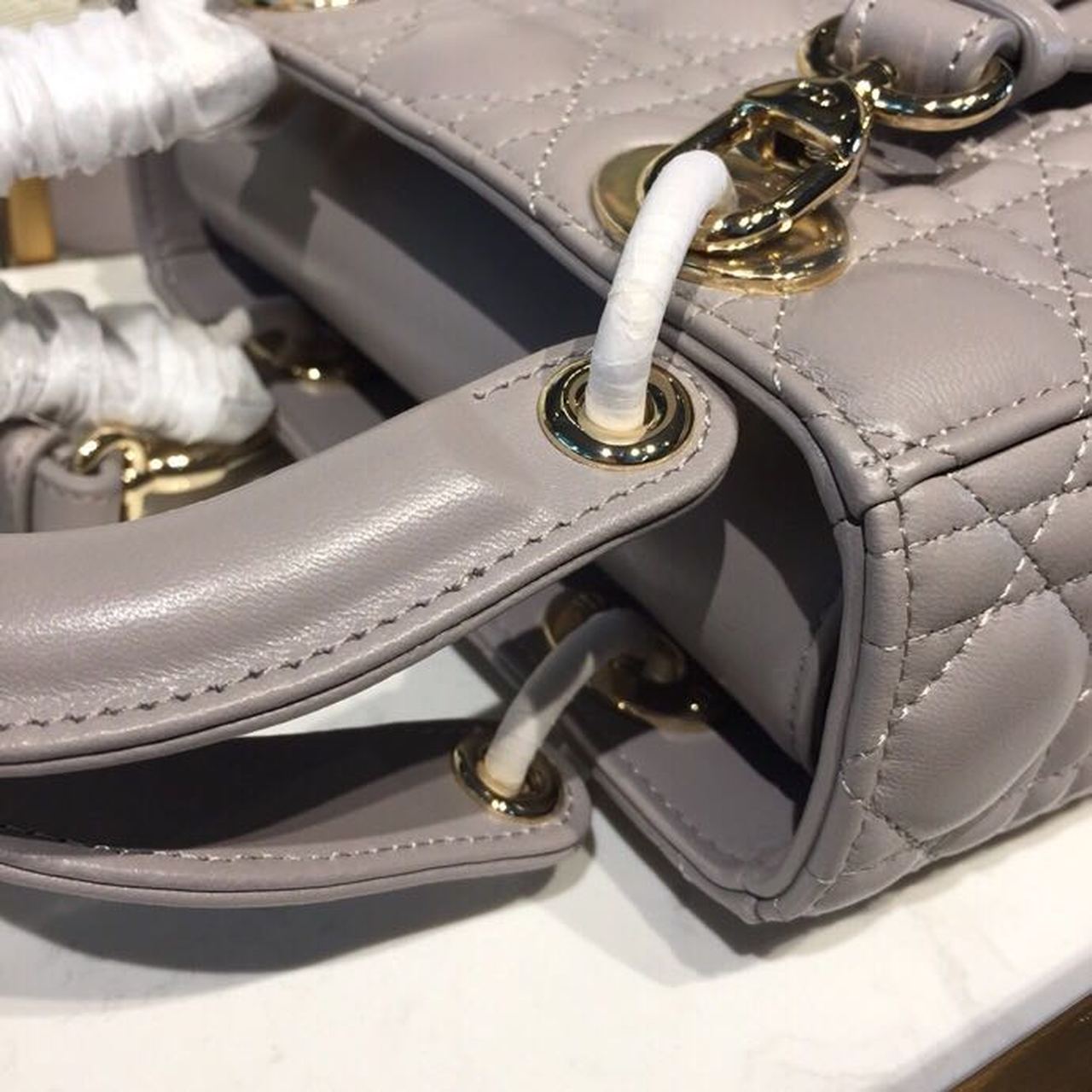 Top Quality Small Lady My ABCBag Steel Gray Cannage  For Women 20cm/8in CD M0538OCAL_M34G
