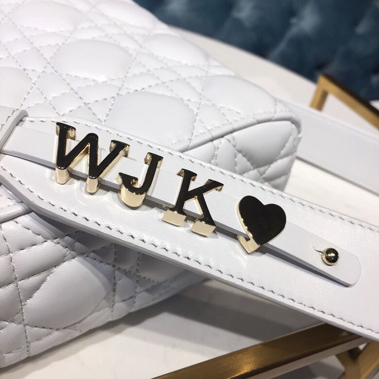 Top Quality Small Lady My ABCBag Latte Cannage White For Women 20cm/8in CD M0538OCAL_M030
