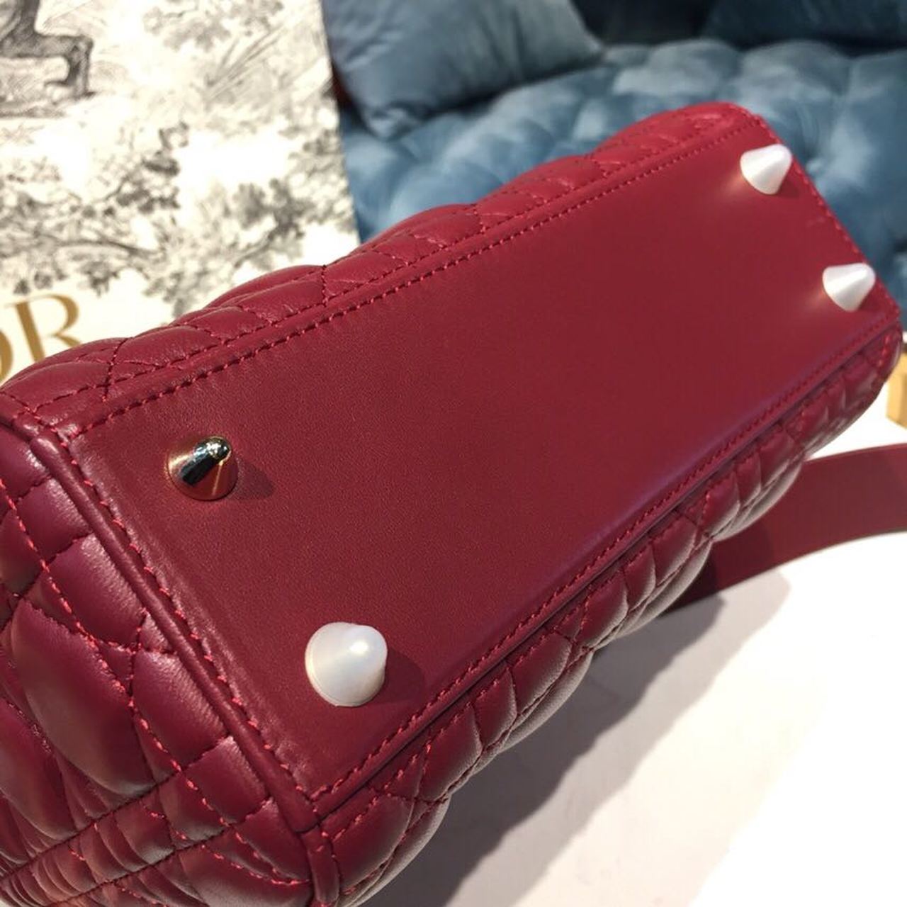 Top Quality Small Lady My ABCBag Cherry Red Cannage  For Women 20cm/8in CD