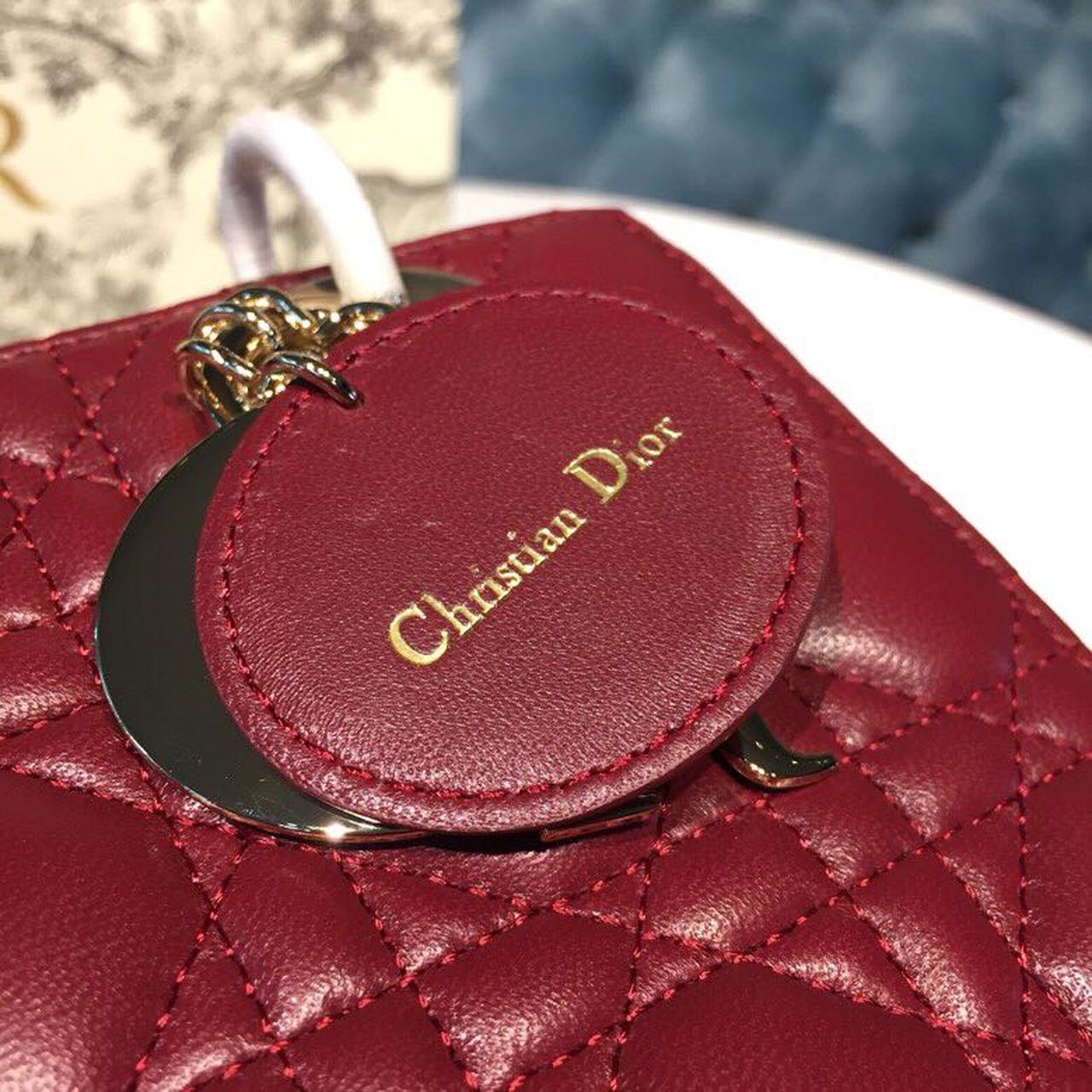 Top Quality Small Lady My ABCBag Cherry Red Cannage  For Women 20cm/8in CD