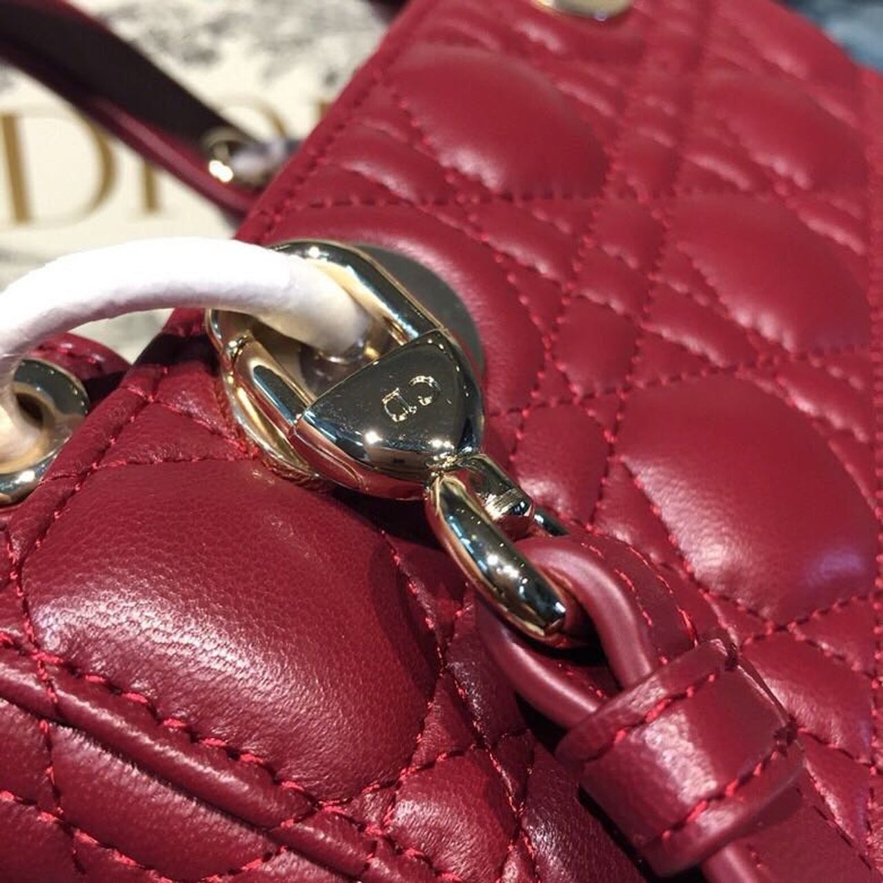Top Quality Small Lady My ABCBag Cherry Red Cannage  For Women 20cm/8in CD