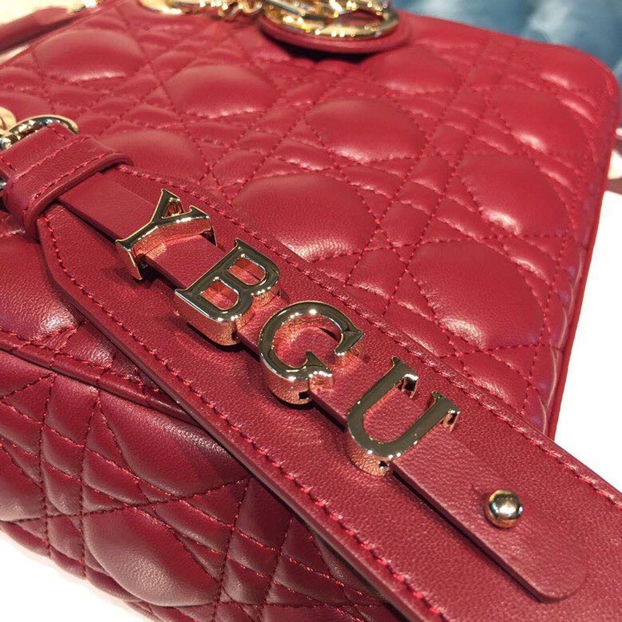 Top Quality Small Lady My ABCBag Cherry Red Cannage  For Women 20cm/8in CD