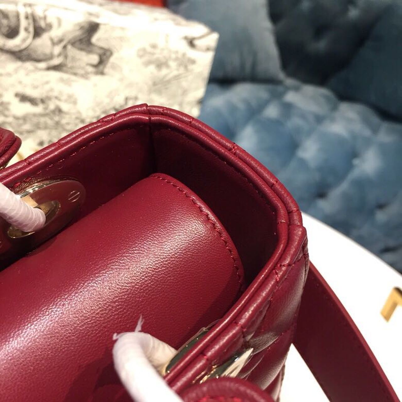 Top Quality Small Lady My ABCBag Cherry Red Cannage  For Women 20cm/8in CD
