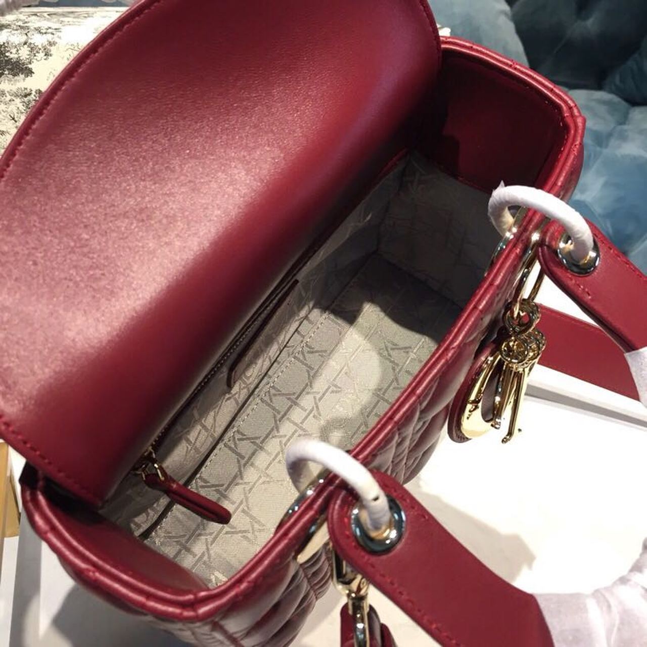 Top Quality Small Lady My ABCBag Cherry Red Cannage  For Women 20cm/8in CD