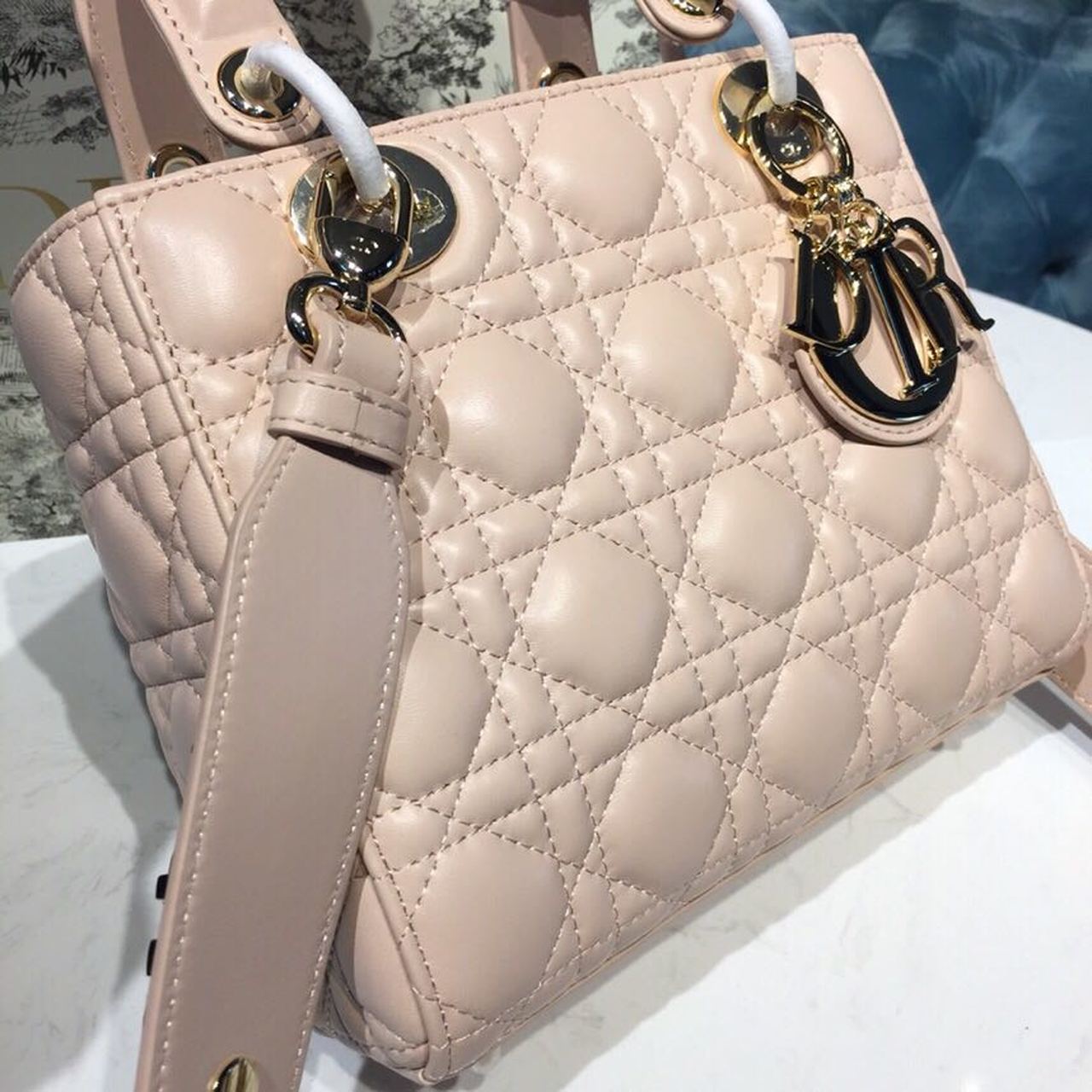 Top Quality Small Lady My ABCBag Powder Pink Cannage For Women 20cm/8in CD