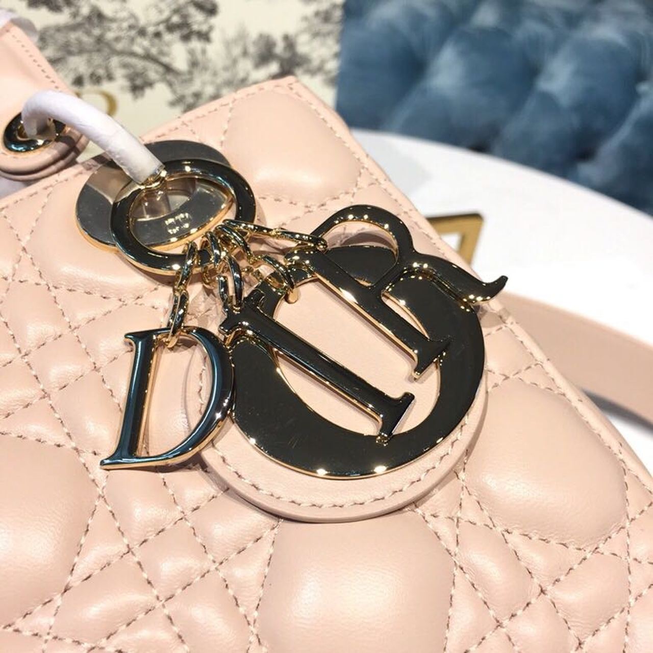 Top Quality Small Lady My ABCBag Powder Pink Cannage For Women 20cm/8in CD