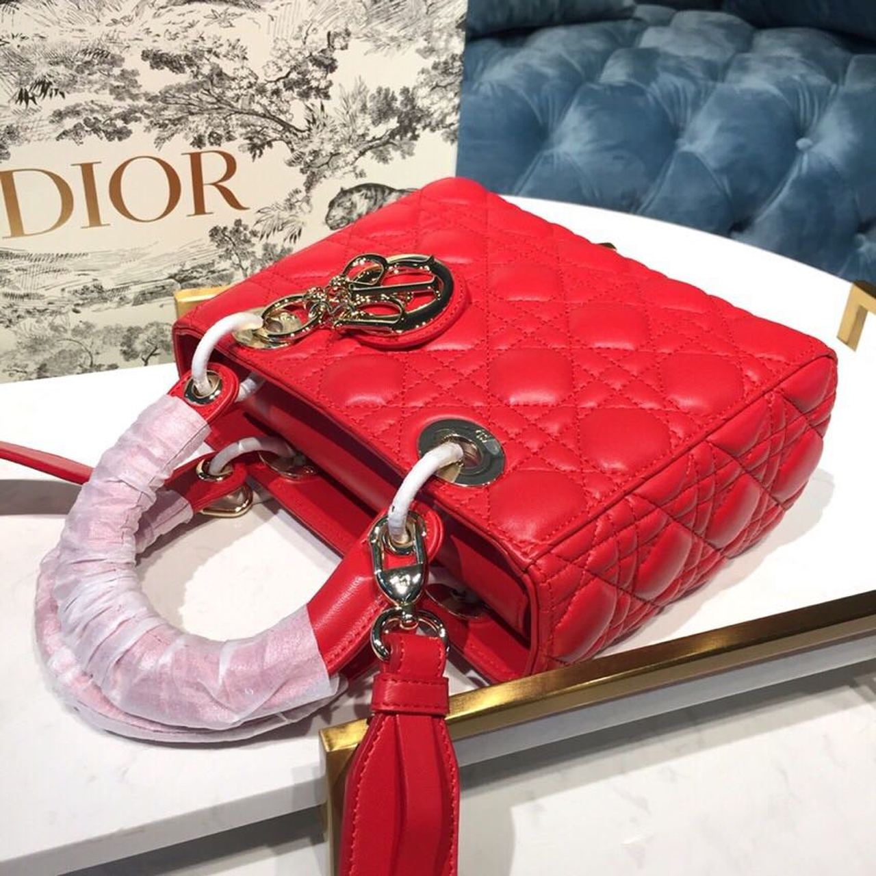 Top Quality Small Lady My ABCBag Dusty Red Cannage For Women 20cm/8in CD