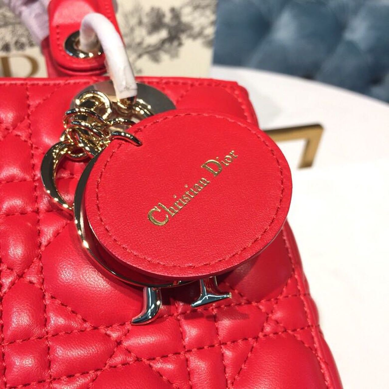 Top Quality Small Lady My ABCBag Dusty Red Cannage For Women 20cm/8in CD