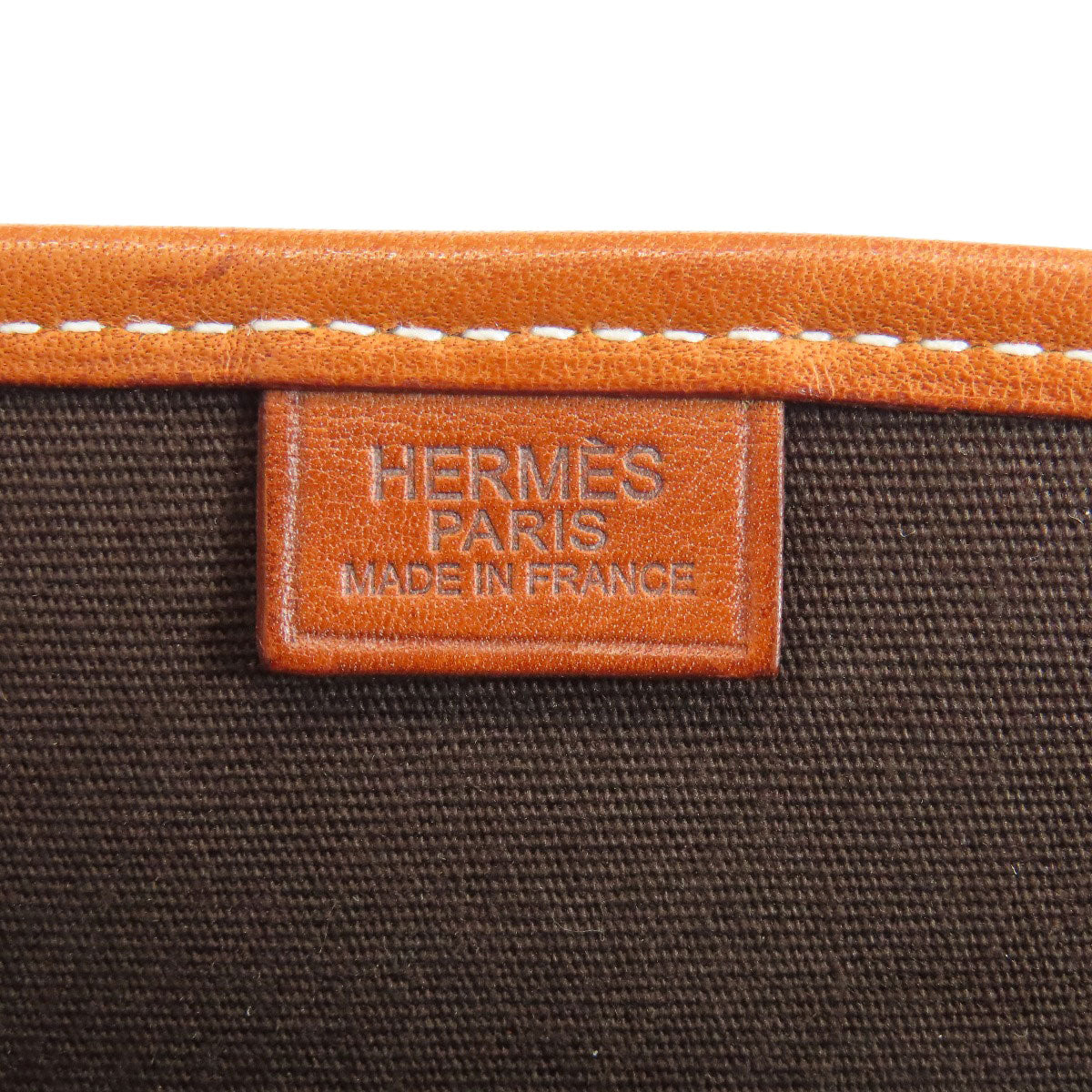 HERMES Shoulder Bag Toile Officier, Calfskin Brown Buenaventura SilverMetal Women  d