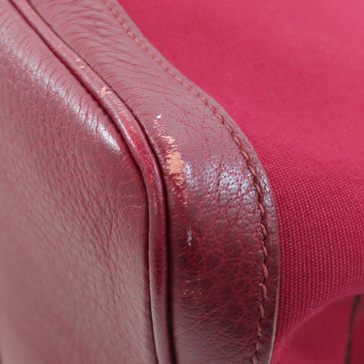 HERMES Tote Bag Towar Officche Red Garden party PM Women  d