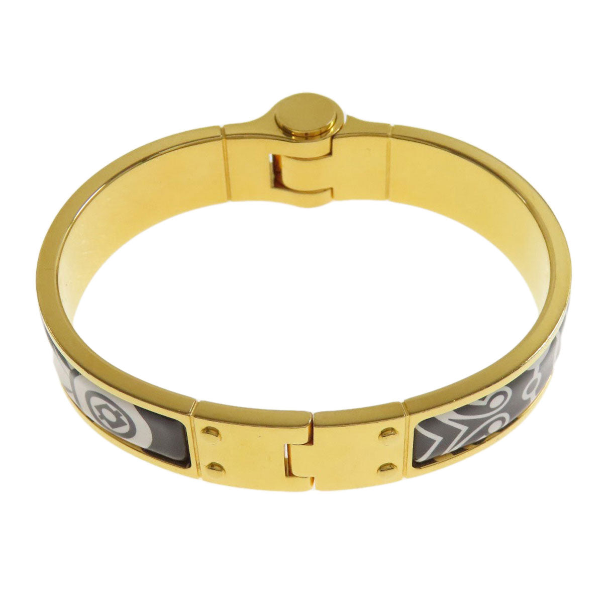 HERMES bracelet Gold Plated gold Charniere Women  d