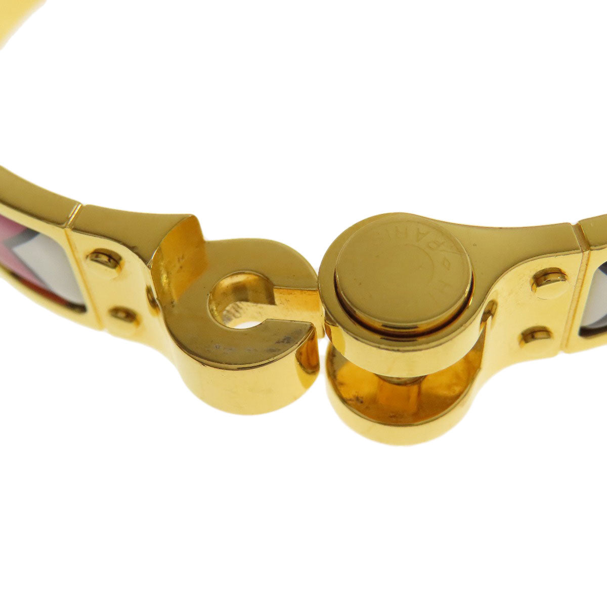 HERMES bracelet Gold Plated gold Charniere Women  d